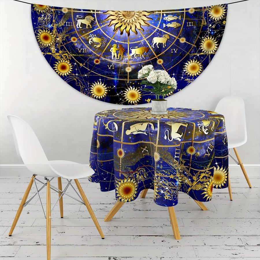 VIKAMA Tischdecke mit Sternbild-Muster für Astrologie- und Meditationsräume - Bild 3