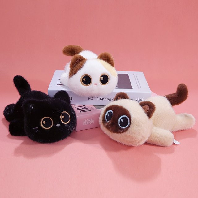 MIAOOWA Liegende Großäugige Kätzchen-Puppe, Plüsch, 20cm - Bild 1