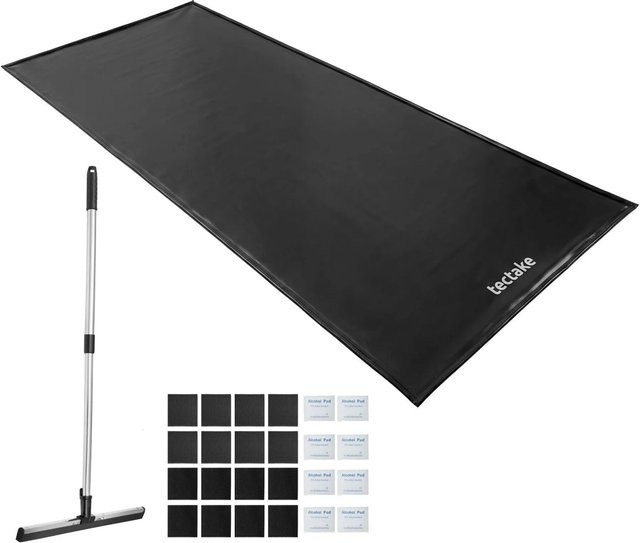 tectake Garagenbodenmatte Schwarz, B/T/H: 550 x 240 x 3 cm - Bild 1