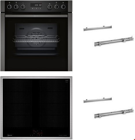 Neff Herdset HMK320SIFP mit Induktionskochfeld und Backofen in Graphit/Edelstahl - Bild 1