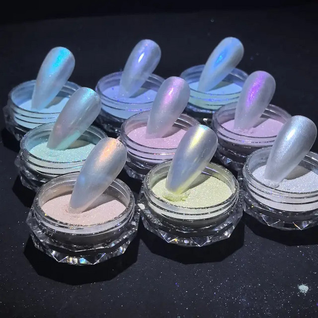 SJP Nagelglitter, Neon Schimmer Pigmentpulver, 9 Stück - Bild 1