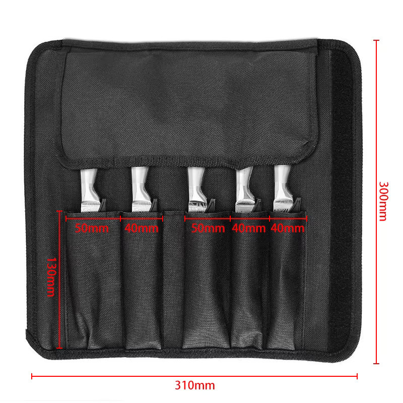 Wasserdichter Oxford Messerbeutel in Schwarz für Camping und Outdoor, tragbare Aufbewahrungstasche für Kochmesser, Breite: 30,0 cm, Höhe: 31,0 cm - Bild 4