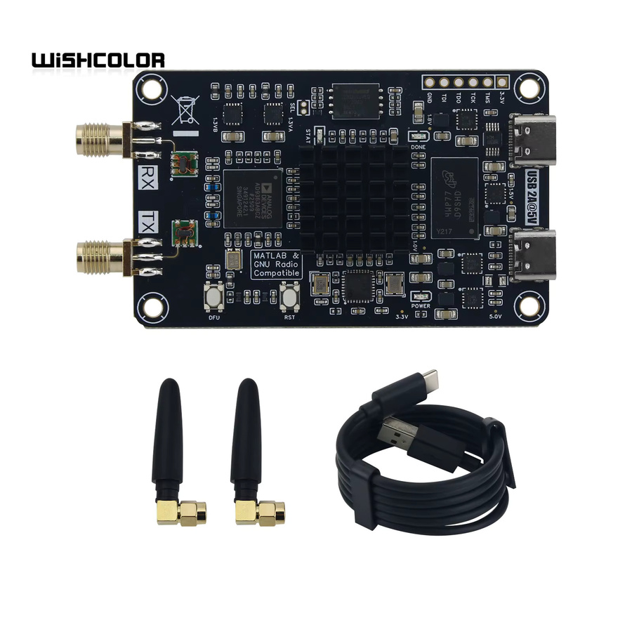 Wishcolor Zynq7010 Serie AD9363 SDR XC7Z010CLG400+AD9363ABCZ Software Defined Radio Entwicklungsboard für PlutoSDR Nano in Schwarz - Bild 3