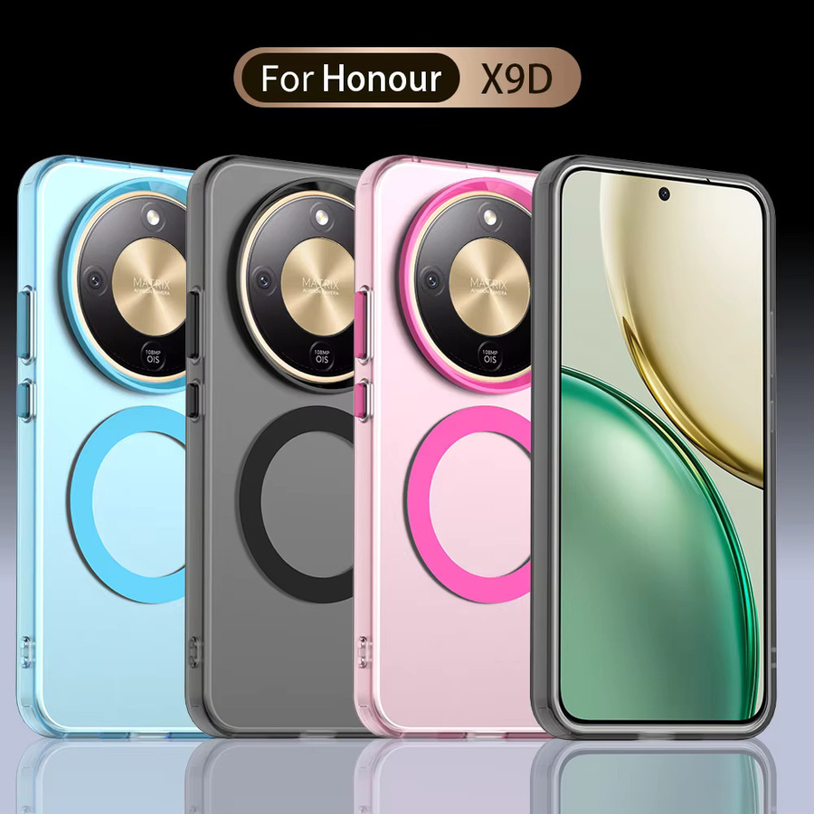 Transparente Frosted Handyhülle mit Magnetic Cover für Honor, Blau - Bild 2