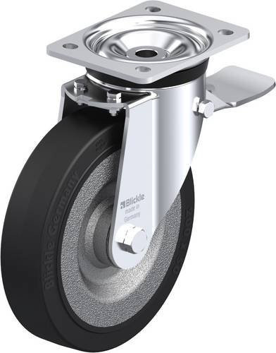Blickle LK-SE 200K-ST Lenkrolle mit Feststeller in Anthrazit und Grau, Rad-Durchmesser: 20 cm, Tragfähigkeit: 600 kg - Bild 1