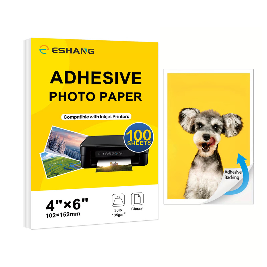 ESHANG Selbstklebendes Fotopapier Glänzend für Tintenstrahldrucker 135 g/m2 - Bild 2