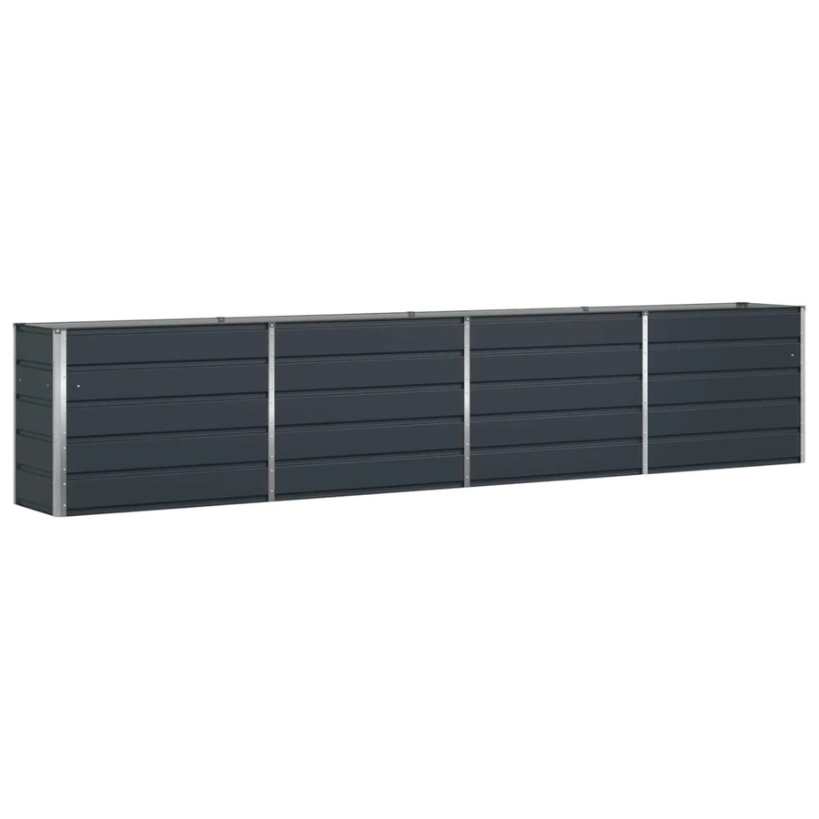 vidaXL Pflanzkübel aus verzinktem Stahl in Anthrazit, B/T/H: 480 x 50 x 45 cm - Bild 2