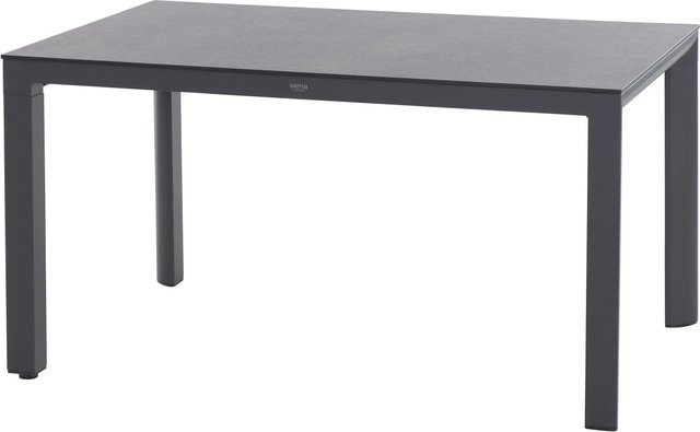 Siena Garden Gartentisch Silva Rechteckig aus HPL in Titan Anthrazit Matt - Bild 1