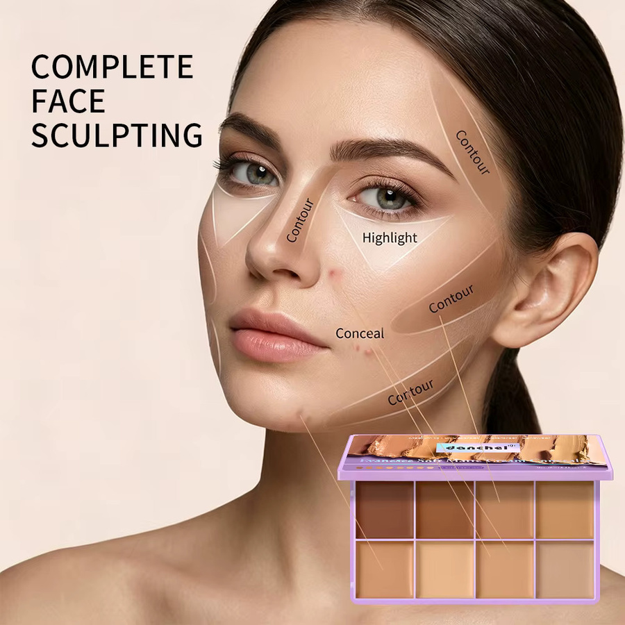 ibcccndc Soft Matte Cream Concealer Palette, 8 Farbtöne - Bild 6