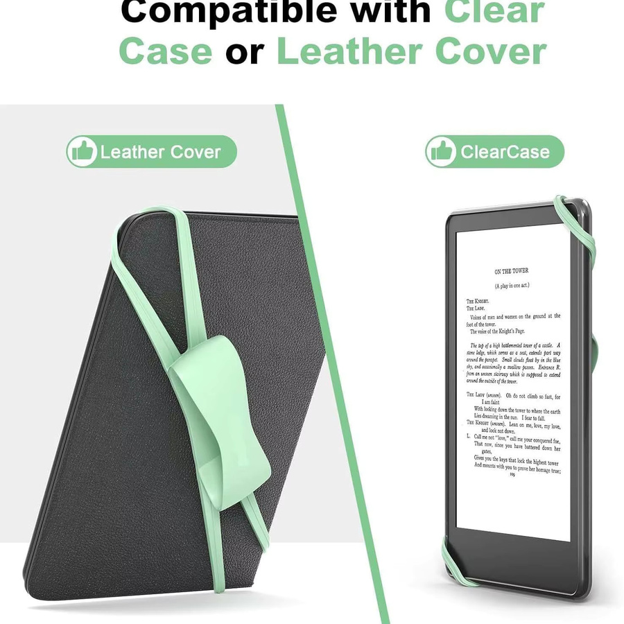 Arctiiro Kindle E-Reader-Handgriff aus rutschfestem Silikon in Grün für bequemes Lesen mit einer Hand - Bild 4