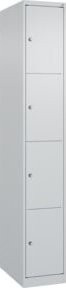 C+P Schließfachschrank Classic PLUS mit 1 Abteil in Lichtgrau, H x B x T: 185 x 30 x 50 cm - Bild 1