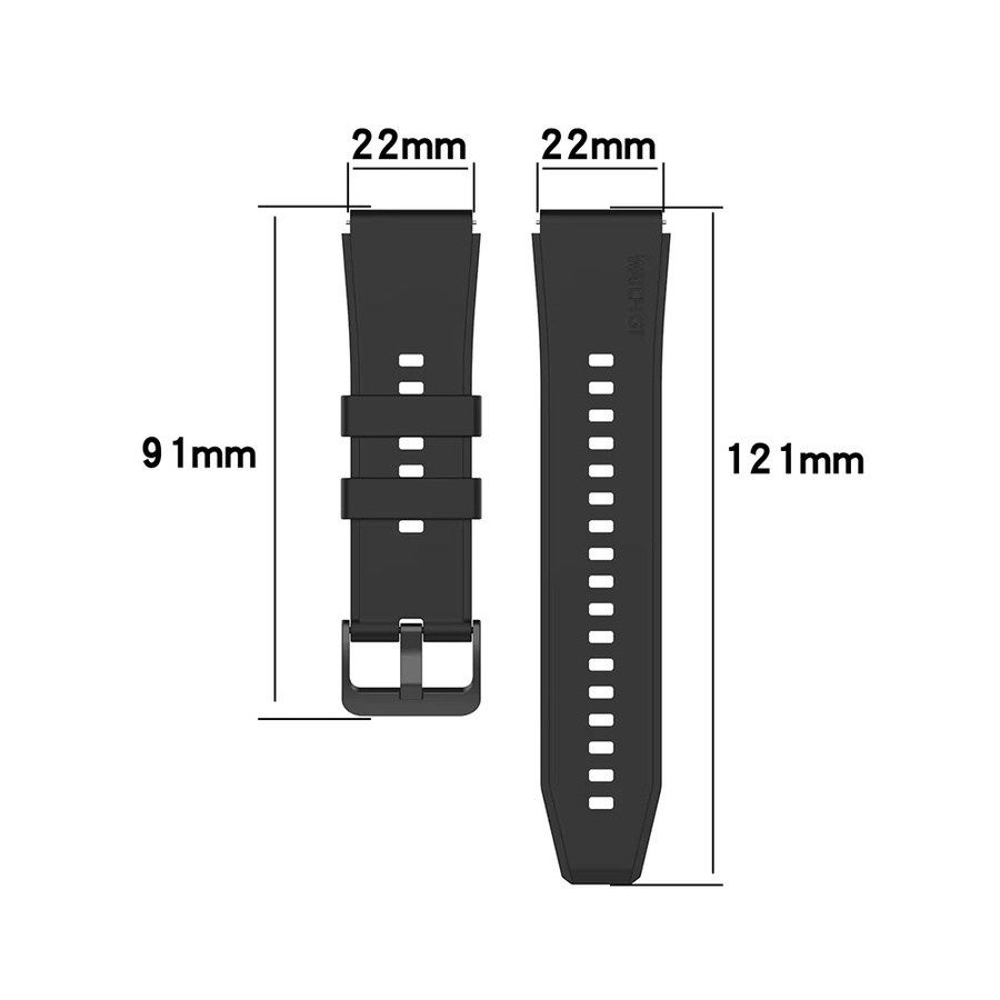 jansin Uhrenarmband Silikon, 22 mm, Unisex - Bild 3