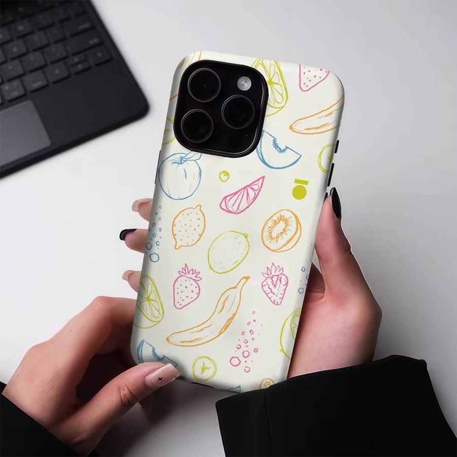 Potdemiel Magnetische Handyhülle Fruit Medley für iPhone 17 16 15 14 13 Pro Max Plus, robuste doppelschichtige Hülle, Multicolour - Bild 2