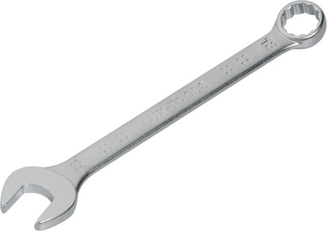 LUX-TOOLS Gabelringschlüssel 18 mm aus Chrom-Vanadium in Silber - Bild 1