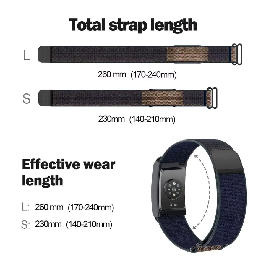 Uhrenarmband Nylon, Schwarz, 22 mm, Unisex - Bild 3