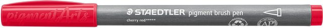 Staedtler Pigment Brush Pen in Kirschrot - Bild 1