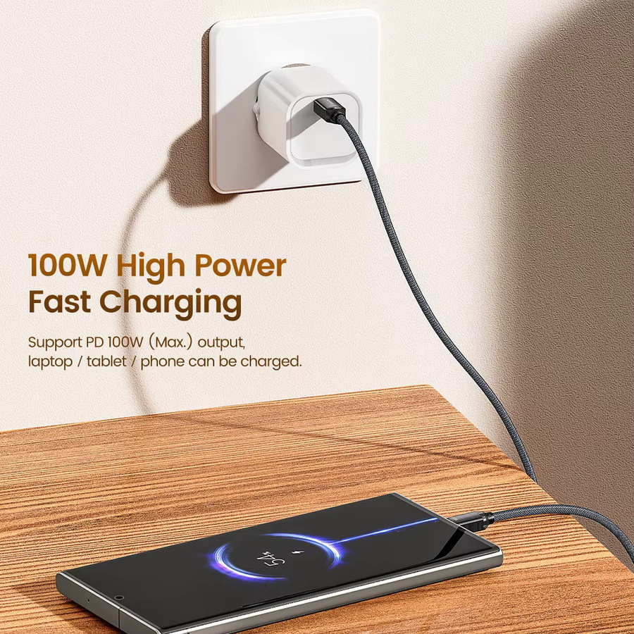 Toocki PD100W USB-C auf USB-C Schnellladekabel in Blau - Bild 6
