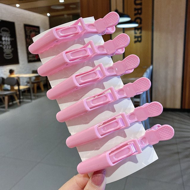 6/8 Stück Bunte Alligator Haar Clips, Klemmen für Friseur und Salon - Bild 1