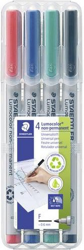 Staedtler Lumocolor 316 WP4 Permanentmarker Folienstifte im 4er-Set Multicolor mit feiner Spitze - Bild 1