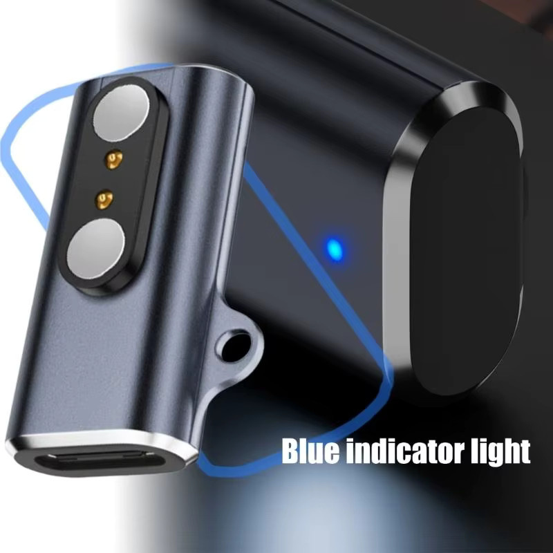 USB-C auf 2Pin Konvertierungsadapter aus Aluminiumlegierung für Smartwatch 601E, Grau - Bild 2