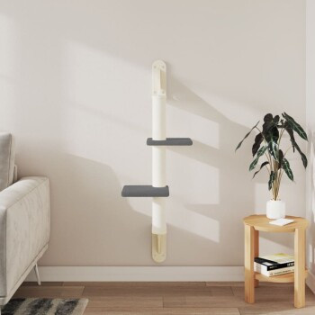 vidaXL Kratzbaum zur Wandmontage aus Holz und Sisal in Beige - Bild 2