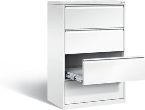 C+P Karteischrank Acurado in Verkehrsweiß, H: 135,7 cm, B: 78,7 cm, T: 59,0 cm - Bild 1