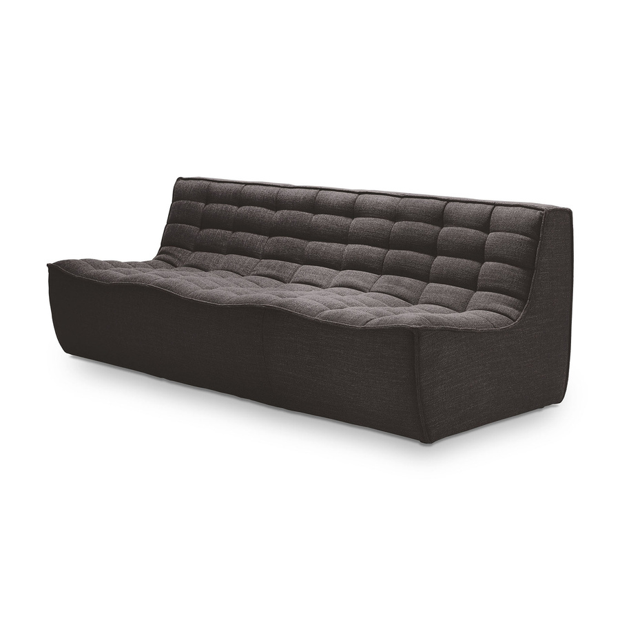 Ethnicraft N701 Modulsofa für 3 Personen, grau, Stoffbezug mit Schaumstoffpolsterung - Bild 3