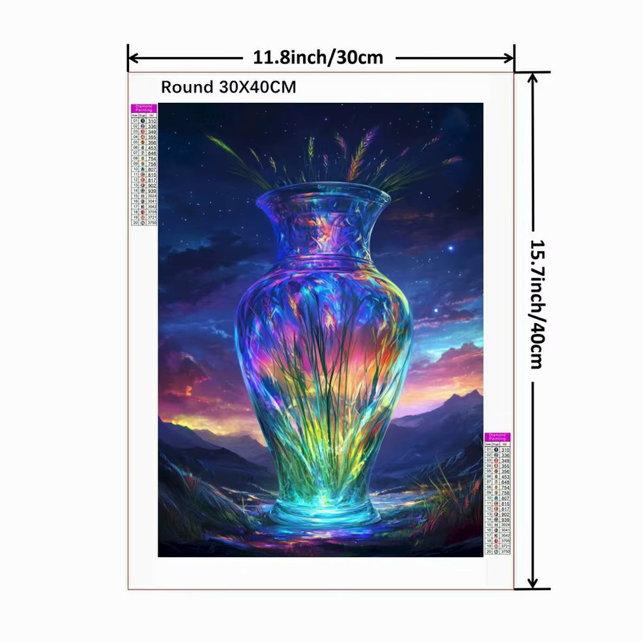 Potdemiel Diamond Painting Kit, Abstract Object Scenery, Natur, Bunt / Mehrfarbig - Bild 2