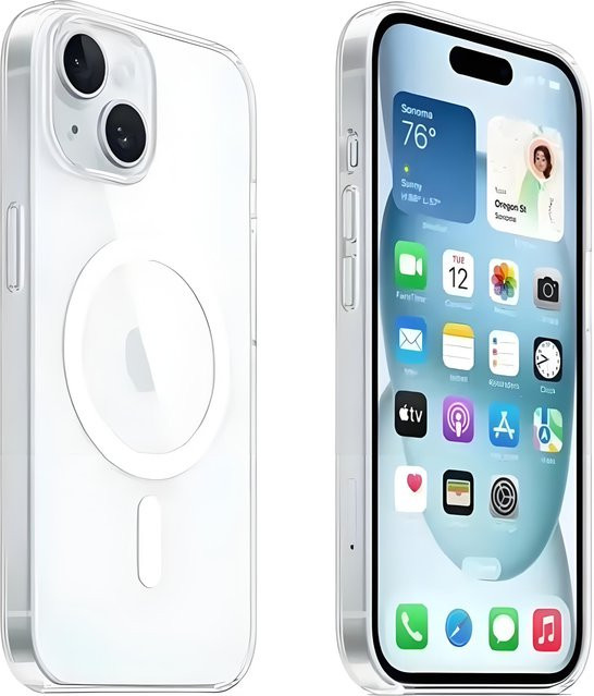 Apple Original Silikon Hülle mit MagSafe für iPhone, transparent - Bild 1