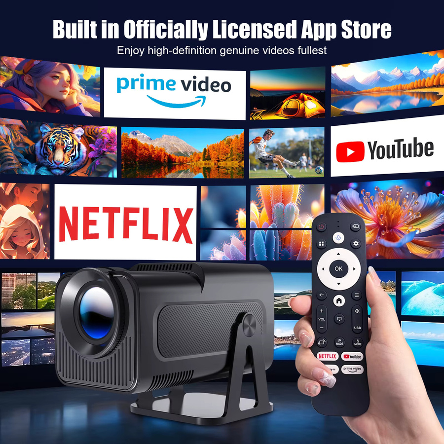 Magcubic Mini-Projektor HY320 NTV mit Netflix-Lizenz, Full HD 1080P, WLAN und Bluetooth 5.2, automatische Keystone-Korrektur und Sprachsteuerung - Bild 4
