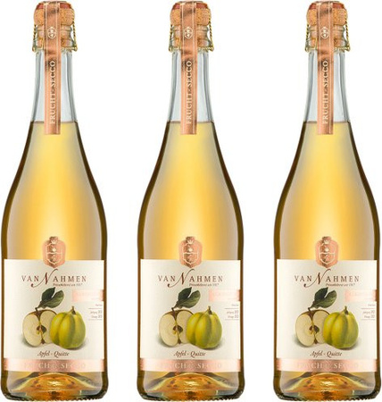 van Nahmen, Frucht-Secco Apfel-Quitte, alkoholfreier Schaumwein, 3 x 0,75 l