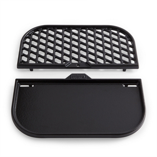 Weber Gourmet BBQ System 2in1 Sear Grate und Grillplatte aus porzellanemailliertem Gusseisen, schwarz - Bild 3
