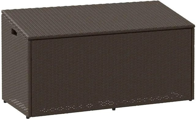 vidaXL Garten-Auflagenbox aus Poly Rattan in Braun, B/T/H: 110 x 50 x 58 cm - Bild 1