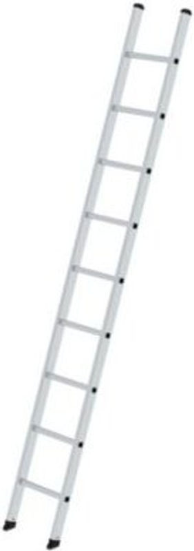 Günzburger MUNK Aluminium Anlegeleiter mit 9 Sprossen in Silber, Arbeitshöhe: 3,7 m, Traglast: 150 kg, Breite: 35,0 cm - Bild 2