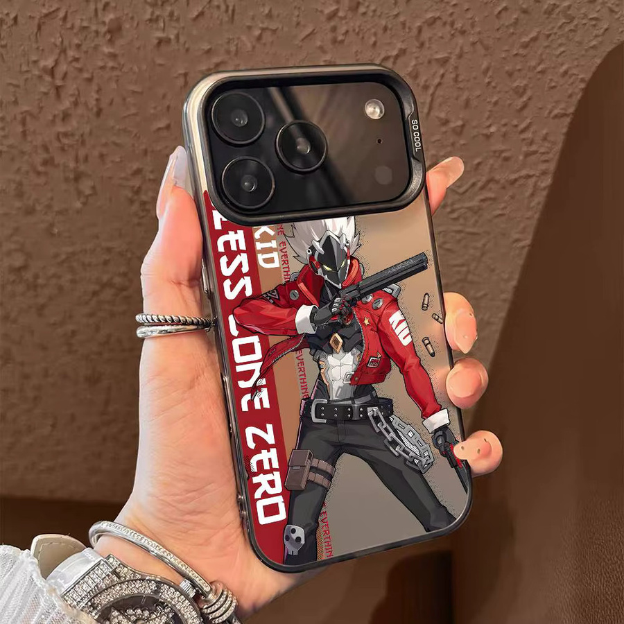 Aurora Funda Handyhülle im Zenless Zone Zero Design für iPhone 11 bis iPhone 17 Pro Max, mehrfarbig, matt mit Laser-Effekt - Bild 3