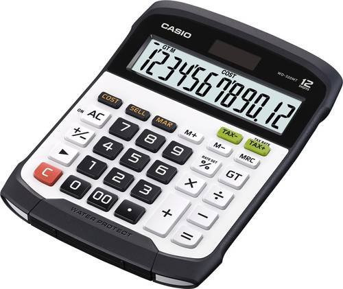 Casio Tischrechner WD-320MT in Silber-Schwarz mit 12 Stellen, Solar- und Batteriebetrieb, B/H/T: 145 x 36 x 195 mm - Bild 1