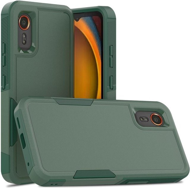 Stoßfeste Hybridhülle für Samsung Galaxy Xcover 7 in Grün, Zweischichtiges Design aus TPU und PC - Bild 1