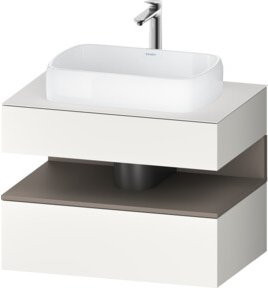 Duravit Waschtischunterschrank Qatego Wandmontage in Weiß mit Schubladen B/T/H: 80 x 55 x 60 cm - Bild 1