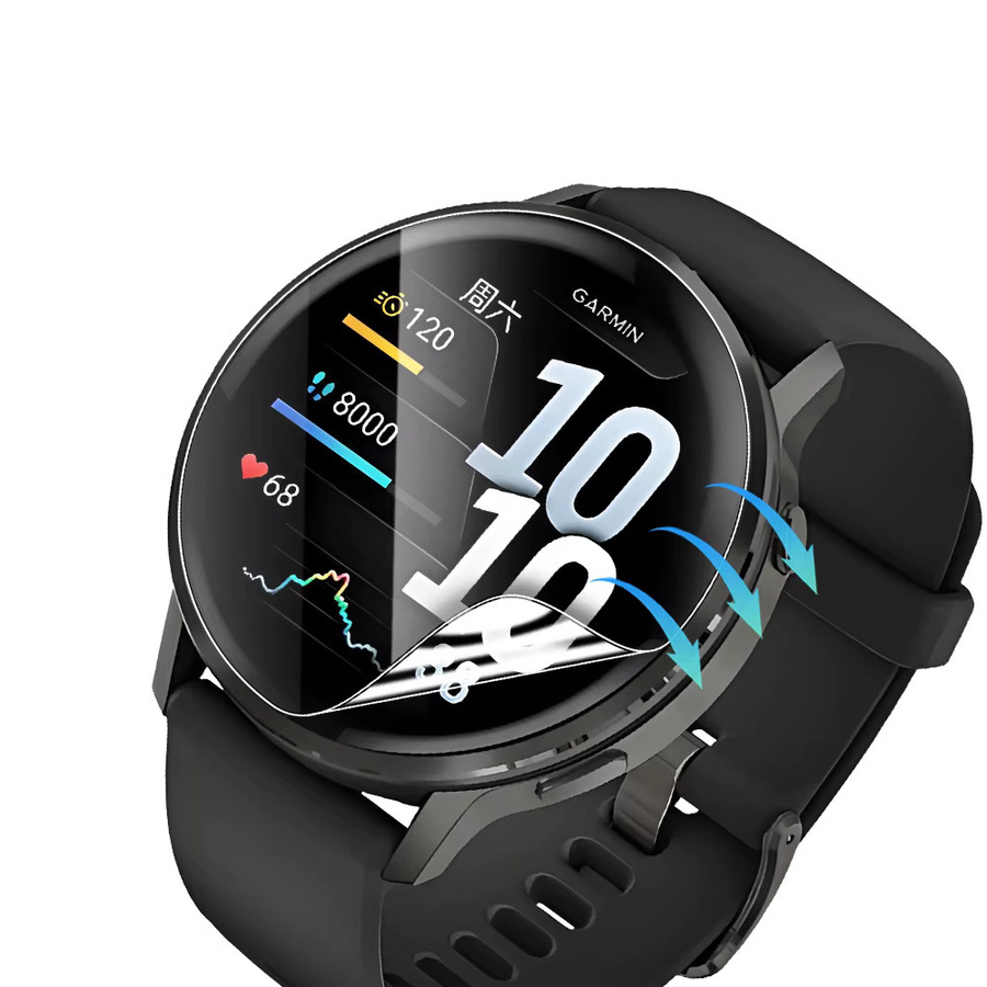 ONM Hydrogelfolie für Garmin Venu 4 41 mm und 45 mm Displayschutzfolie in Transparent mit vollständiger Abdeckung - Bild 4
