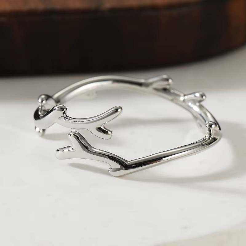 YoYo Ring, Hirschgeweih, Silber, Unisex - Bild 3