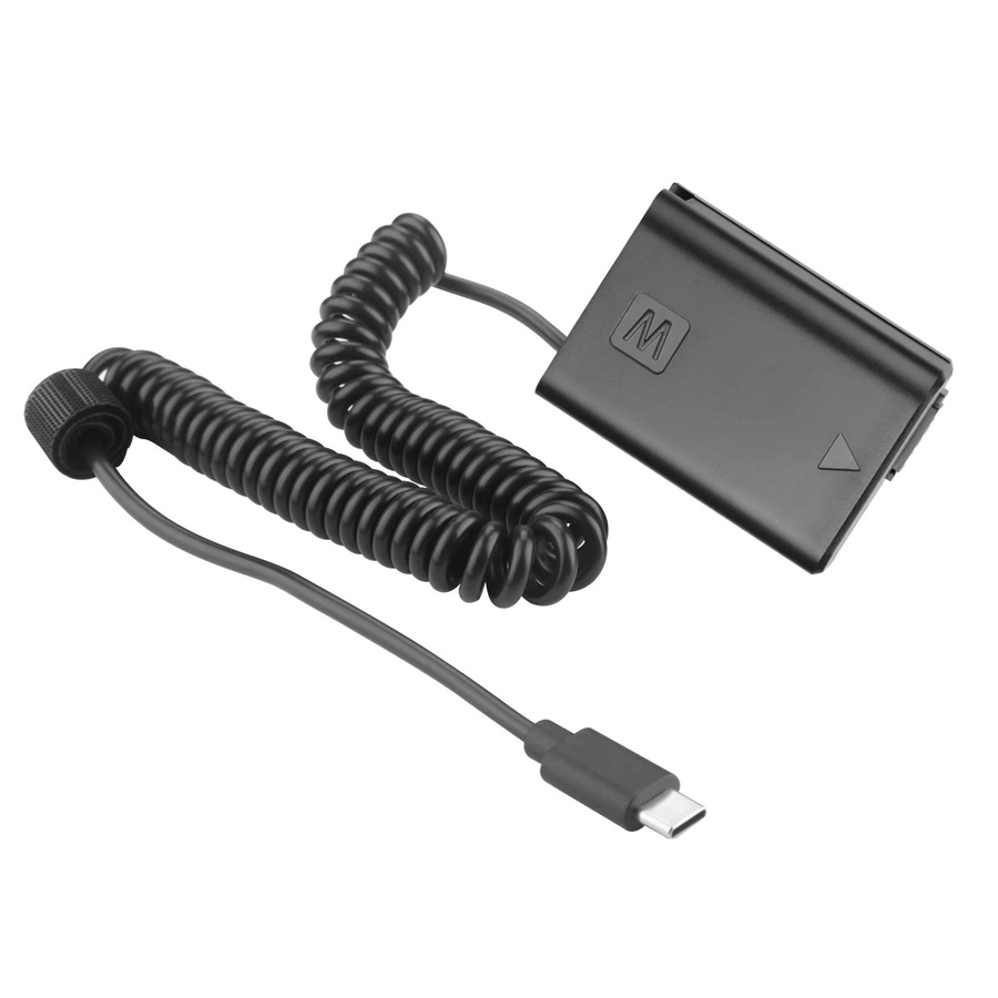 AC-PW20 USB-C Dummy-Akku Adapter für Sony Alpha ZV-E10 A6000 A6100 A6300 A6400 A6500 A5000 A5100 A7 A7II A7RII A7S in Schwarz - Bild 2