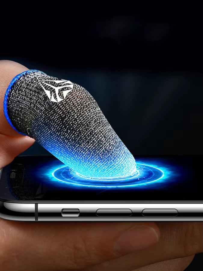 APWIKOGER Gaming Fingerlinge in Blau, 5/10 Paar ultradünne und atmungsaktive Touchscreen-Fingerhüllen für Mobile Gaming - Bild 5