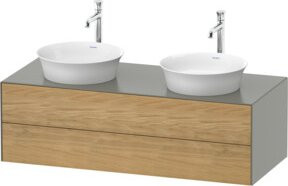 Duravit Waschtischunterschrank White Tulip in White, matt, B: 130 cm, T: 55 cm, H: 40,8 cm - Bild 1
