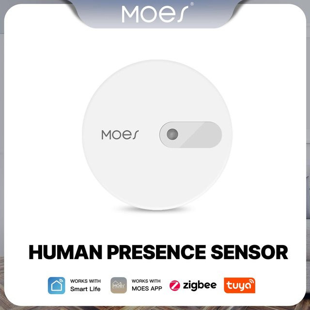 MOES Tuya ZigBee Menschlicher Anwesenheitssensor in Weiß mit Radarwellenerkennung für dein smartes Zuhause - Bild 1
