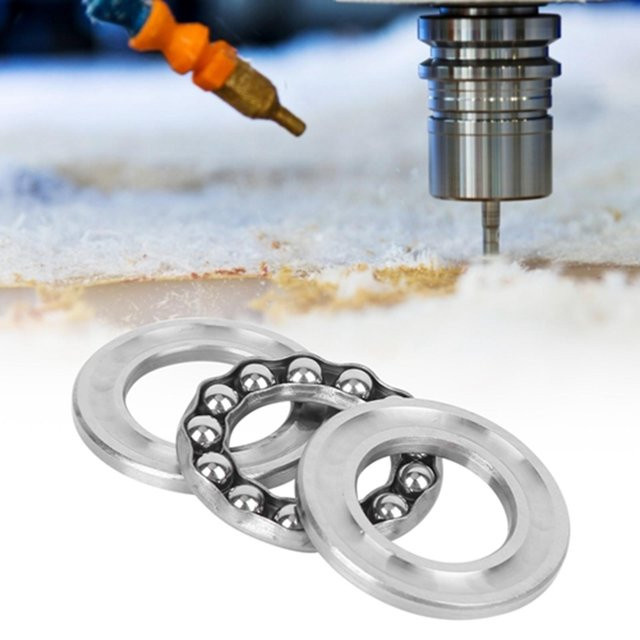 Koogeelife 5er Set Axiallager 51103 aus Stahl in Silber, präzise und geräuscharm - Bild 1