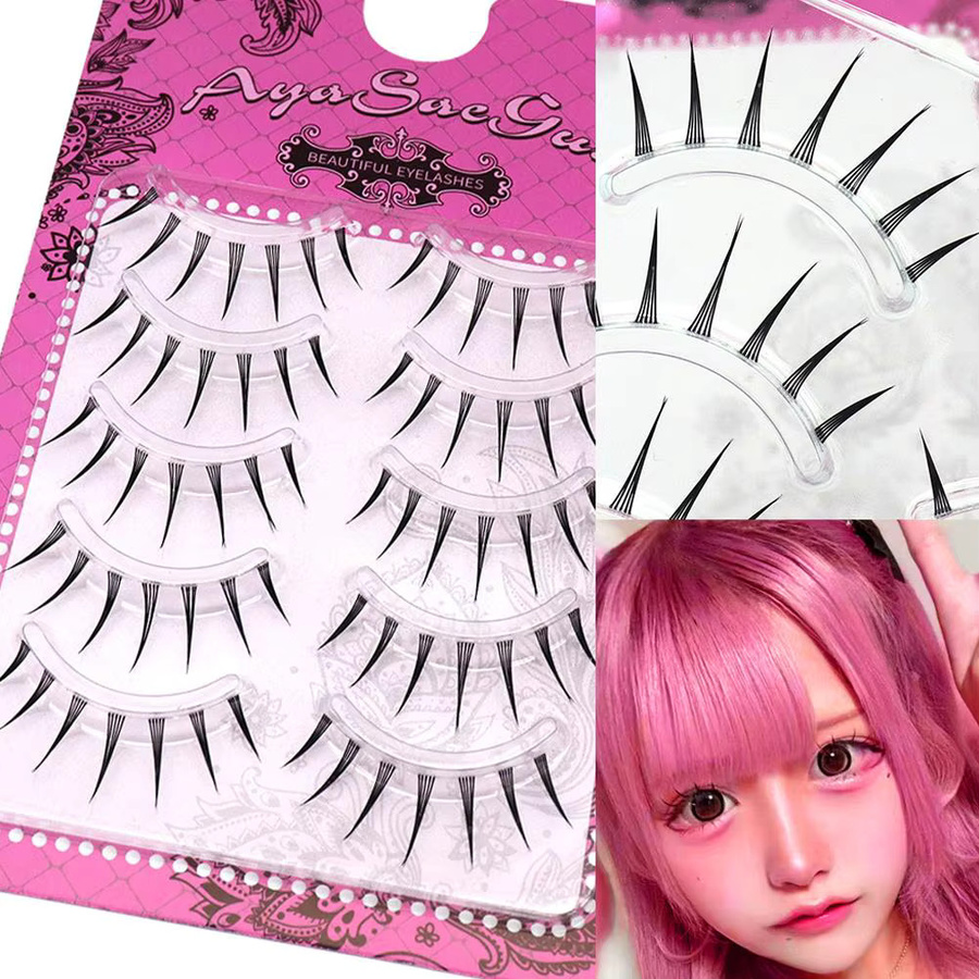 eelhoe Hot Manga Lashes Künstliche Wimpern, 5 Paar, Natürlich, Unisex - Bild 2