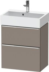 Duravit Waschtischunterschrank D-Neo Compact in Grau, 1 Schrank und 1 Auszug, B/T/H: 58,4 x 37,2 x 62,5 cm - Bild 1