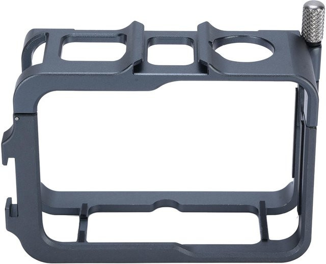 Igeteck Action Kamera Cage aus Aluminium mit 1/4 Zoll Schnittstelle und doppeltem Cold Shoe in Grau - Bild 1