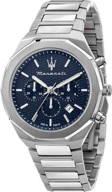 Maserati Chronograph, Edelstahl, Blau, Quarz, Herren - Bild 1