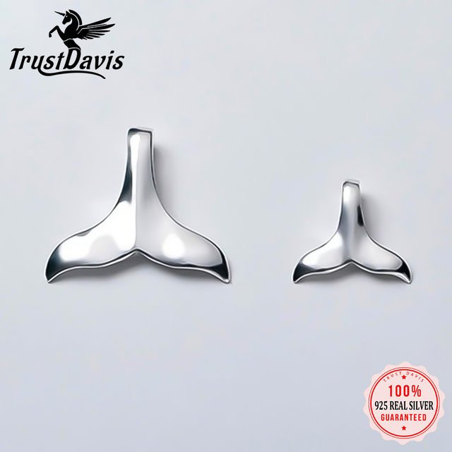 TrustDavis Charm-Anhänger, Meerjungfrauenschwanz, 925 Silber, Unisex - Bild 1